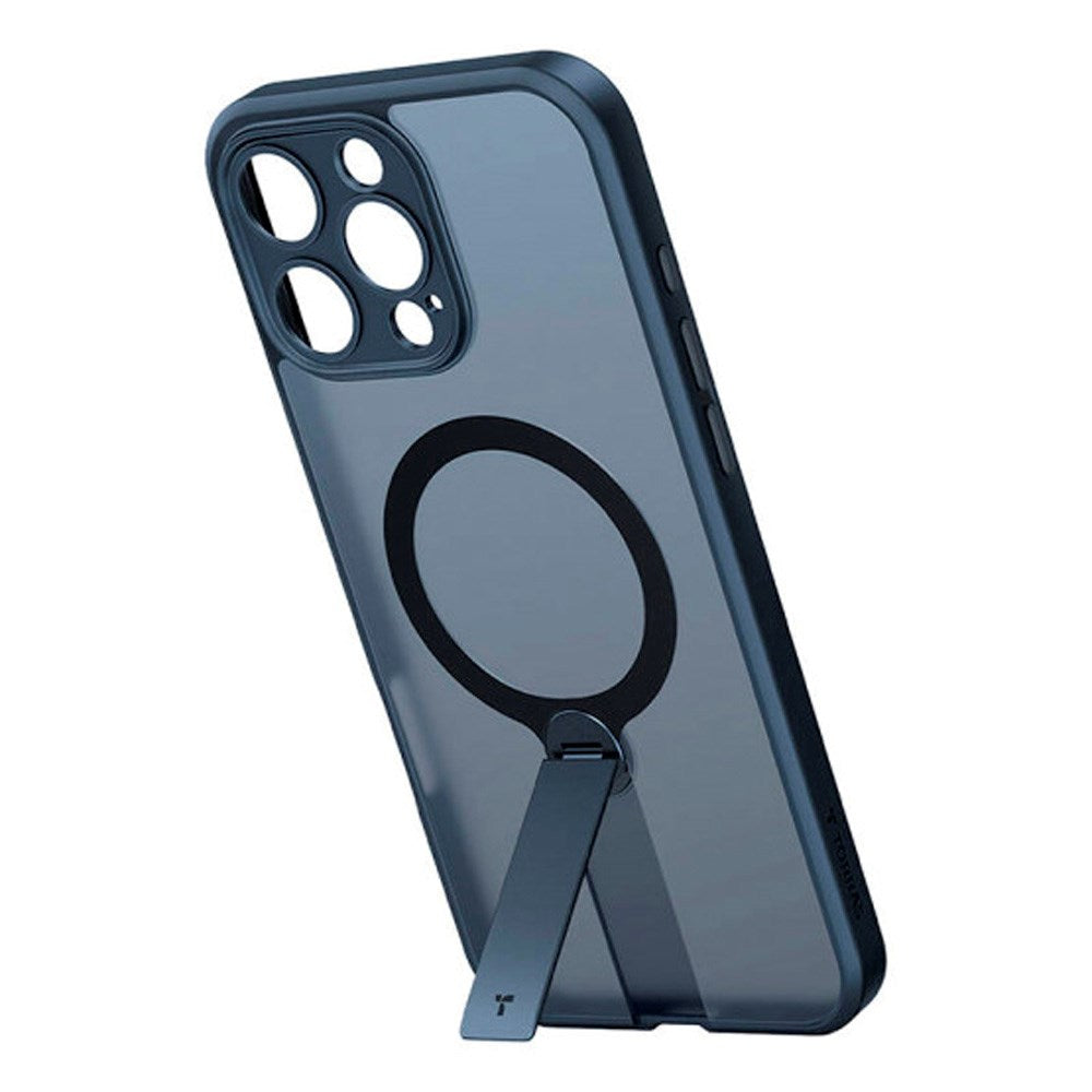 TORRAS iPhone 16 Pro Max Fleksibel Plastik Cover m. Roterende Kickstand - MagSafe Kompatibel - Sort