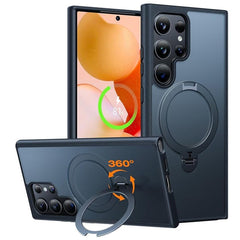 TORRAS Samsung Galaxy S24 Ultra Hybrid Cover m. Roterende Kickstand - MagSafe Kompatibel - Sort