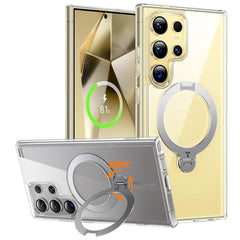 TORRAS Samsung Galaxy S24 Ultra Hybrid Cover m. Roterende Kickstand - MagSafe Kompatibel - Gennemsigtig