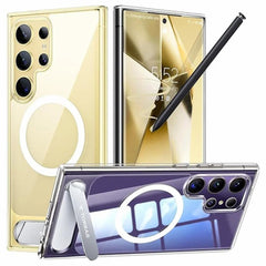 TORRAS Samsung Galaxy S24 Ultra Hybrid Cover m. Kickstand - MagSafe Kompatibel - Gennemsigtig