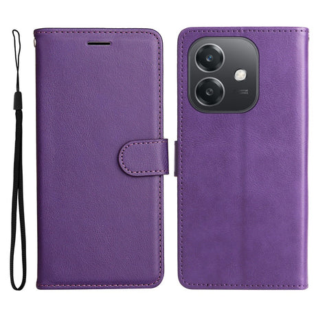 EIDERWOOD OPPO A60 / A40m / A40 Kunstlæder Flip Cover m. Strop - Lilla
