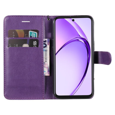 EIDERWOOD OPPO A60 / A40m / A40 Kunstlæder Flip Cover m. Strop - Lilla