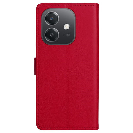 EIDERWOOD OPPO A60 / A40m / A40 Kunstlæder Flip Cover m. Strop - Rød