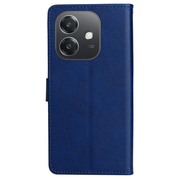 EIDERWOOD OPPO A60 / A40m / A40 Kunstlæder Flip Cover m. Strop - Blå
