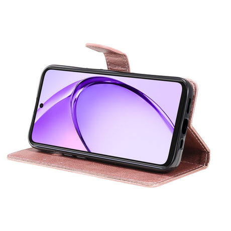 EIDERWOOD OPPO A60 / A40m / A40 Kunstlæder Flip Cover m. Strop - Rose Gold