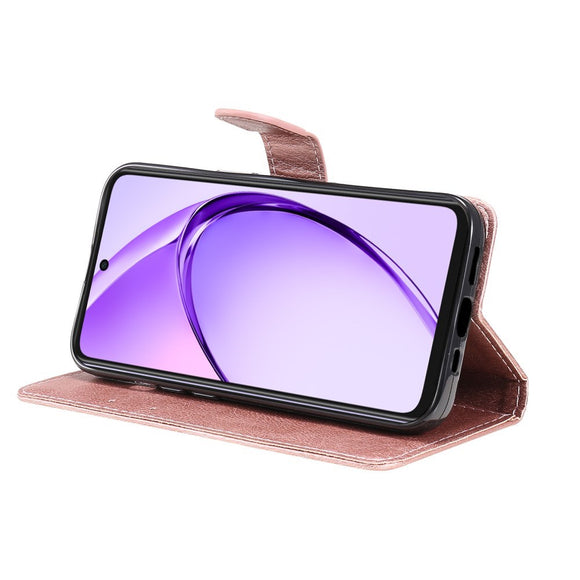 EIDERWOOD OPPO A60 / A40m / A40 Kunstlæder Flip Cover m. Strop - Rose Gold