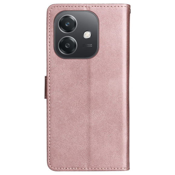 EIDERWOOD OPPO A60 / A40m / A40 Kunstlæder Flip Cover m. Strop - Rose Gold