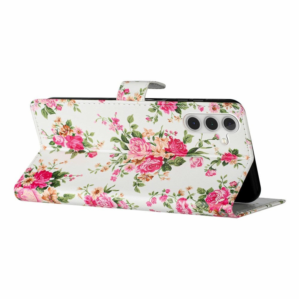 EIDERWOOD Samsung Galaxy S25+ (Plus) Flip Cover m. Kortholder & Strop - Blomster
