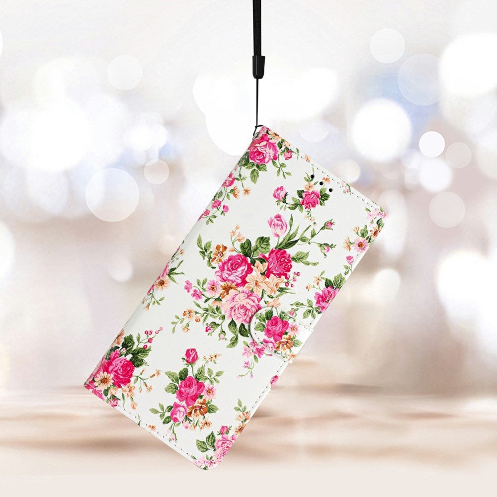 EIDERWOOD Samsung Galaxy S25+ (Plus) Flip Cover m. Kortholder & Strop - Blomster