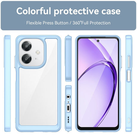 EIDERWOOD OPPO A60 / A40m / A40 Hybrid Plastik Cover - Gennemsigtig / Blå