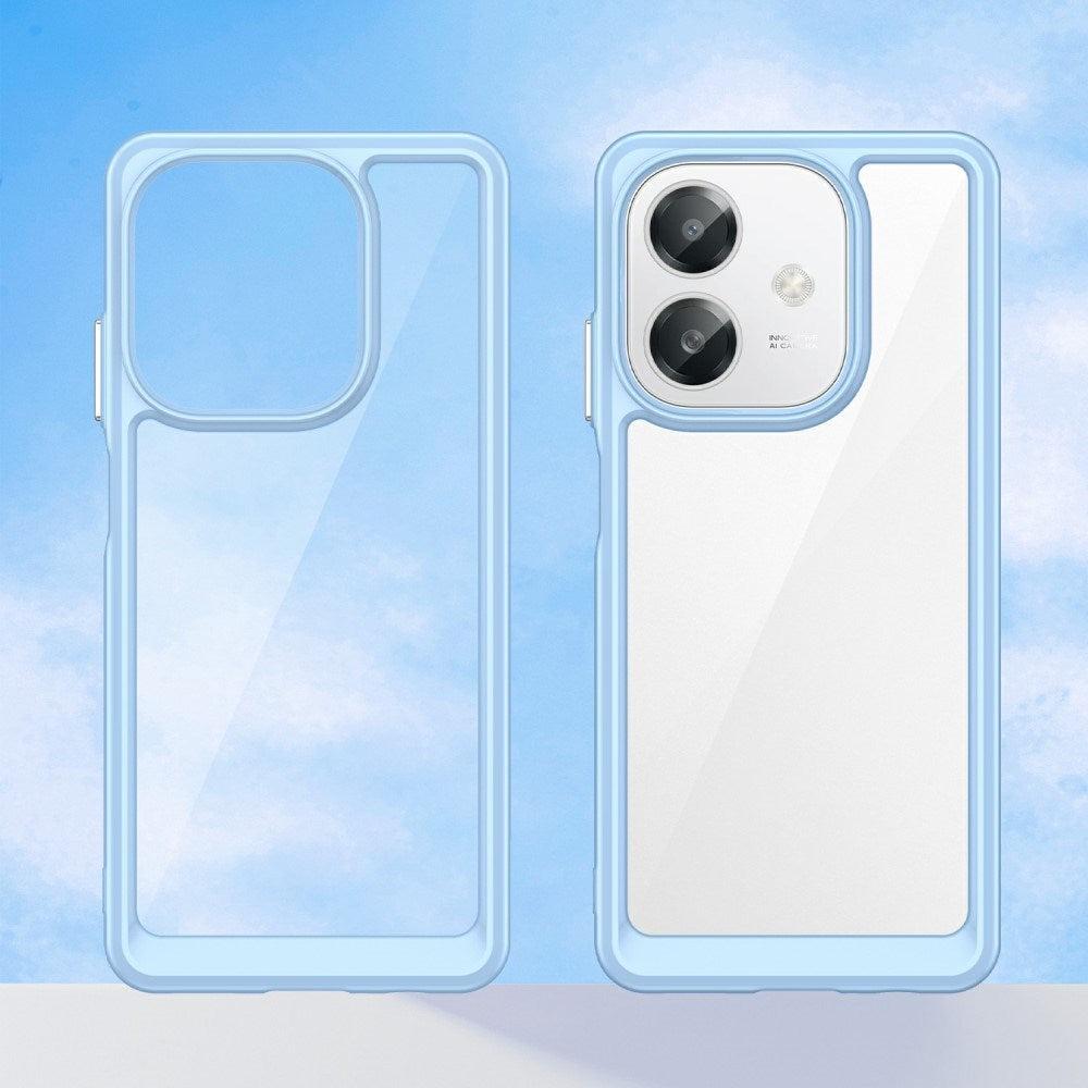 EIDERWOOD OPPO A60 / A40m / A40 Hybrid Plastik Cover - Gennemsigtig / Blå