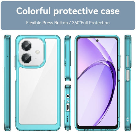 EIDERWOOD OPPO A60 / A40m / A40 Hybrid Plastik Cover - Gennemsigtig / Turkis
