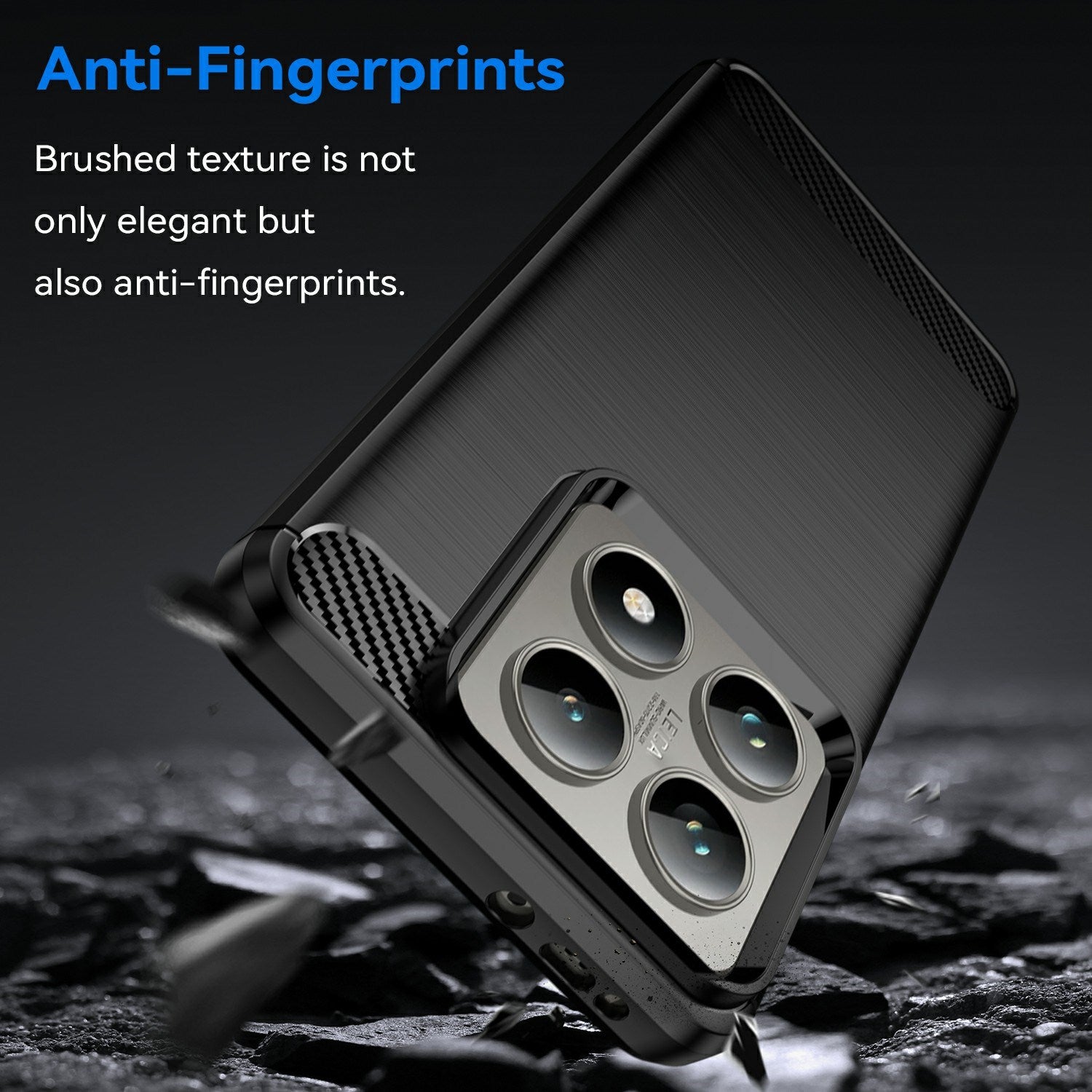 EIDERWOOD Xiaomi 14t/14T Pro Cover Carbon Fiber Texture - Sort