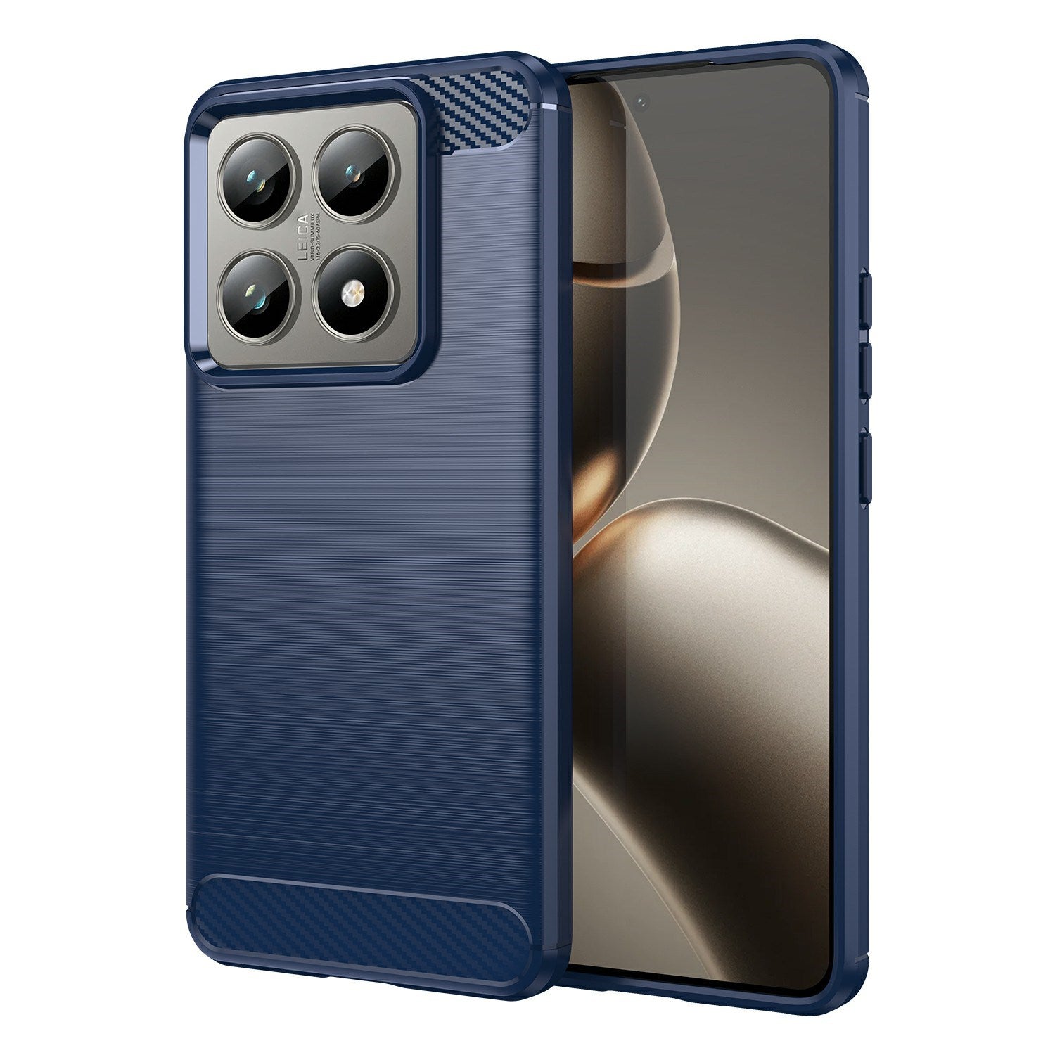 EIDERWOOD Xiaomi 14t/14T Pro Cover Carbon Fiber Texture - Blå