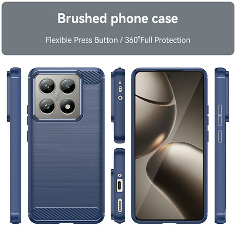 EIDERWOOD Xiaomi 14t/14T Pro Cover Carbon Fiber Texture - Blå