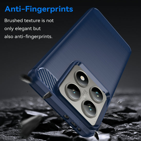 EIDERWOOD Xiaomi 14t/14T Pro Cover Carbon Fiber Texture - Blå