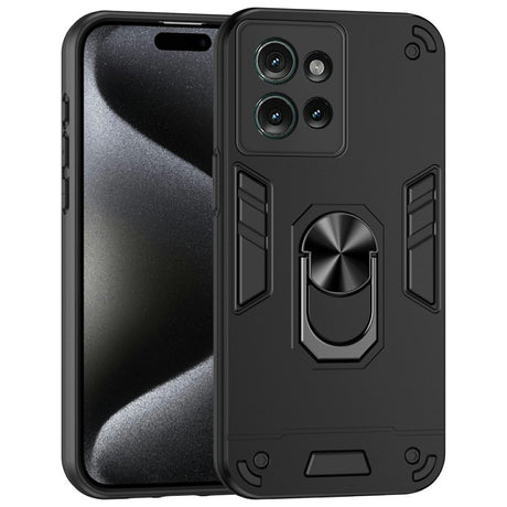 EIDERWOOD Motorola Edge 50 Håndværker Cover m. Kickstand - Sort