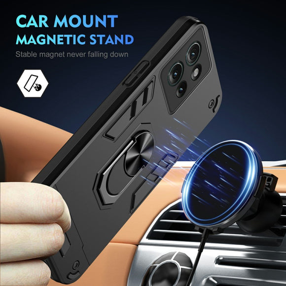 EIDERWOOD Motorola Edge 50 Håndværker Cover m. Kickstand - Sort