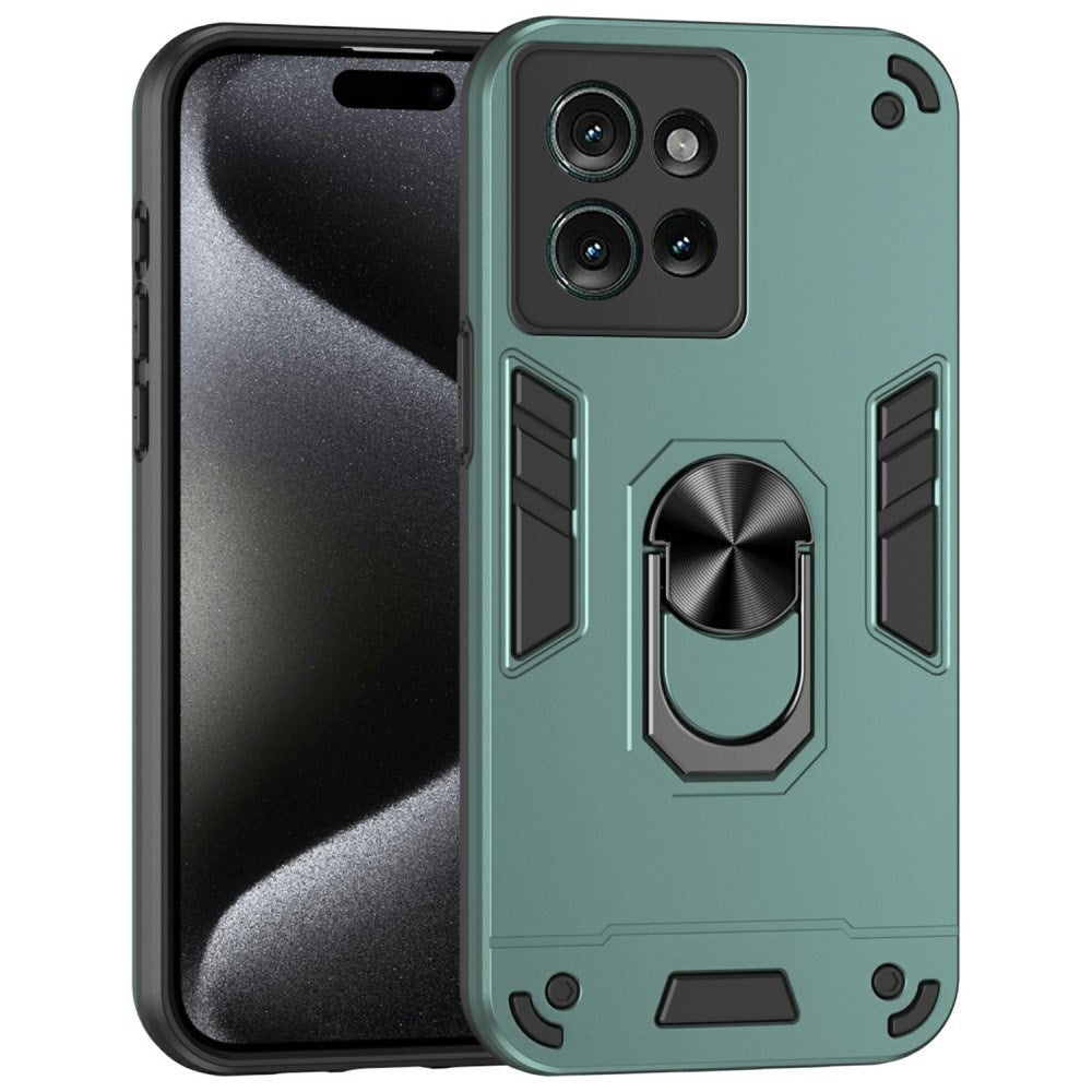 EIDERWOOD Motorola Edge 50 Håndværker Cover m. Kickstand - Grøn