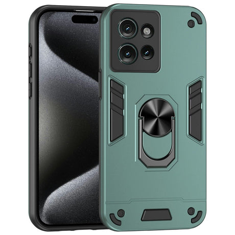 EIDERWOOD Motorola Edge 50 Håndværker Cover m. Kickstand - Grøn
