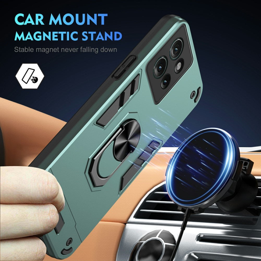 EIDERWOOD Motorola Edge 50 Håndværker Cover m. Kickstand - Grøn