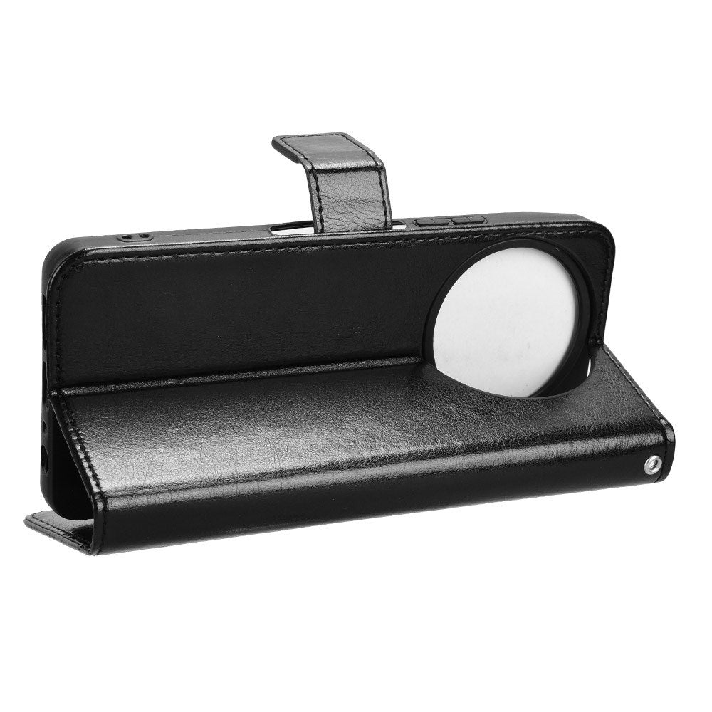EIDERWOOD TCL 50 Pro Nxtpaper (5G) Blankt Læder Cover m. Pung & Strop - Sort