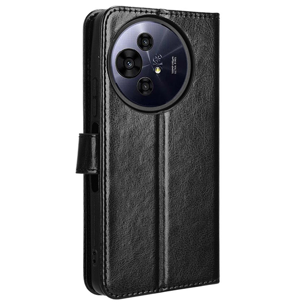 EIDERWOOD TCL 50 Pro Nxtpaper (5G) Blankt Læder Cover m. Pung & Strop - Sort