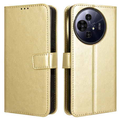 EIDERWOOD TCL 50 Pro Nxtpaper (5G) Blankt Læder Cover m. Pung & Strop - Guld