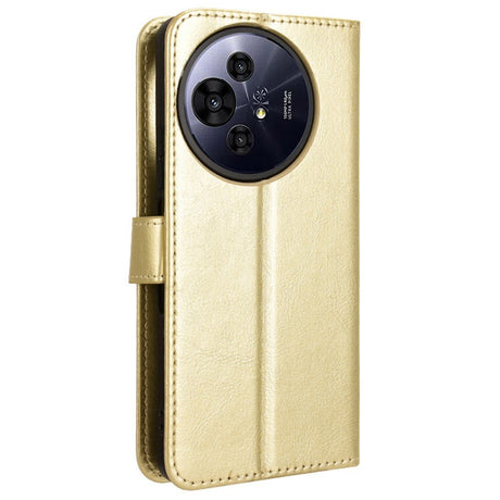 EIDERWOOD TCL 50 Pro Nxtpaper (5G) Blankt Læder Cover m. Pung & Strop - Guld