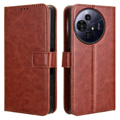 EIDERWOOD TCL 50 Pro Nxtpaper (5G) Blankt Læder Cover m. Pung & Strop - Brun