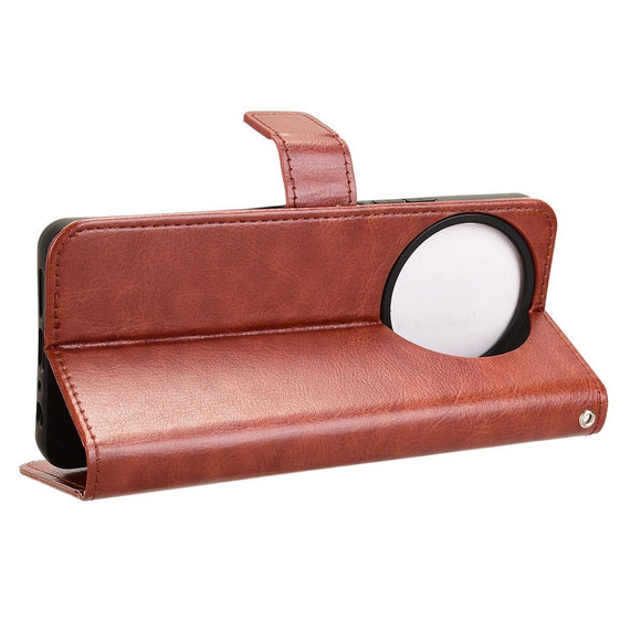 EIDERWOOD TCL 50 Pro Nxtpaper (5G) Blankt Læder Cover m. Pung & Strop - Brun