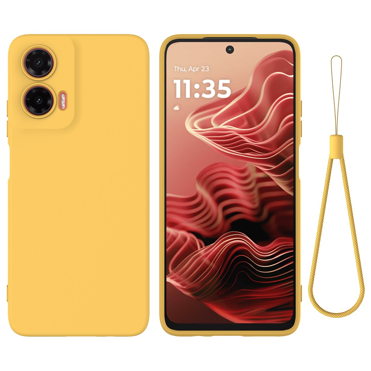 EIDERWOOD Motorola Moto G35 5G Silikone Cover m. Strop - Gul