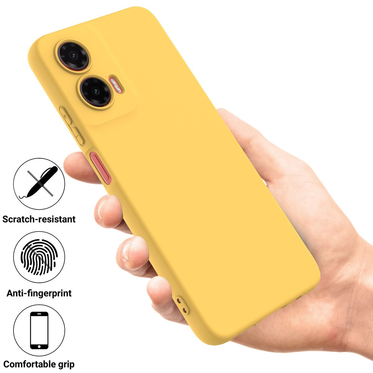 EIDERWOOD Motorola Moto G35 5G Silikone Cover m. Strop - Gul