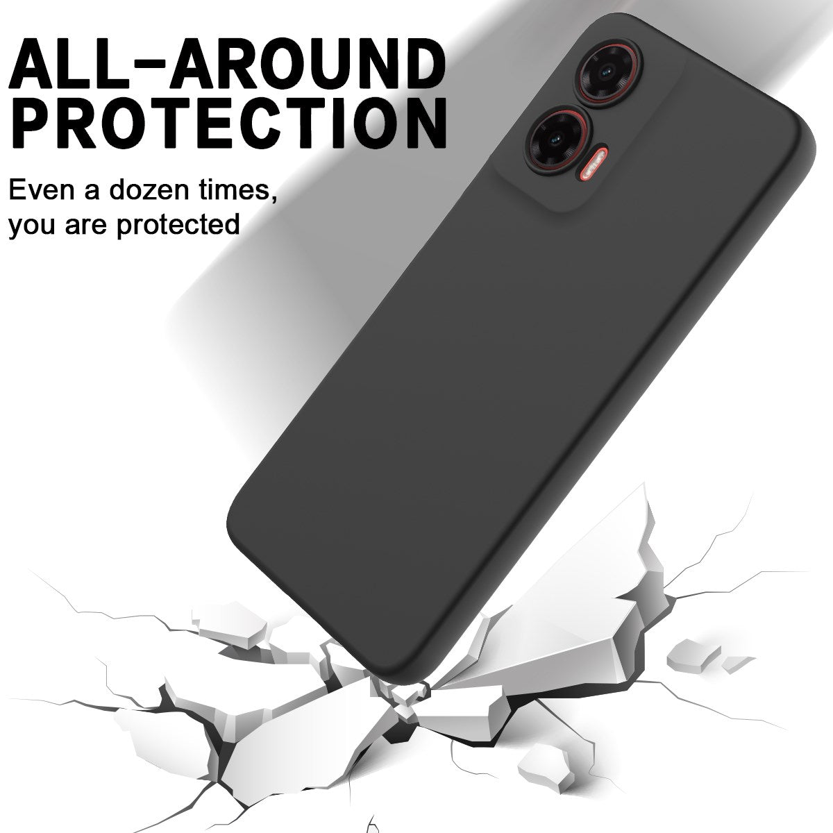 EIDERWOOD Motorola G35 5G Silikone cover m. Strop - Sort