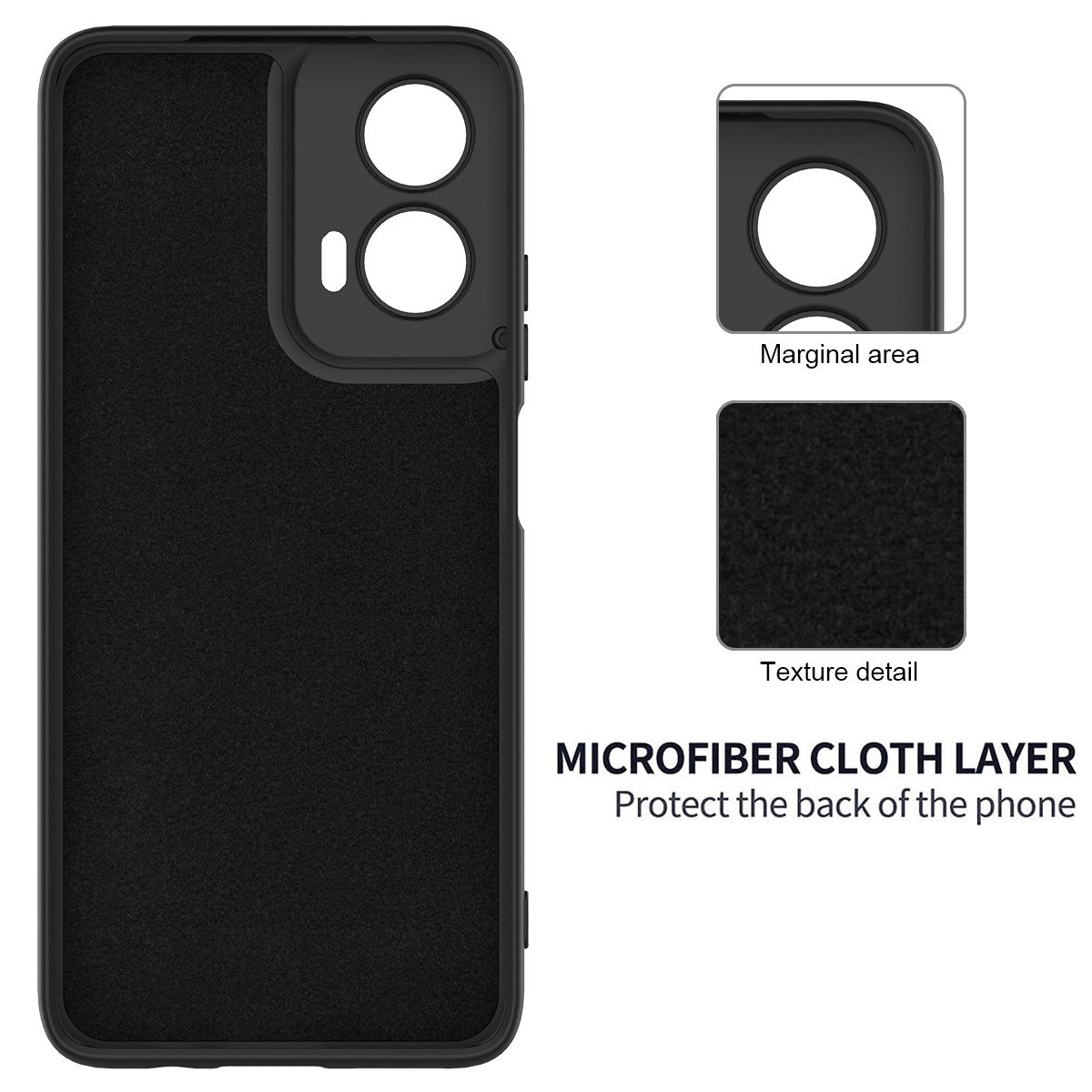EIDERWOOD Motorola G35 5G Silikone cover m. Strop - Sort