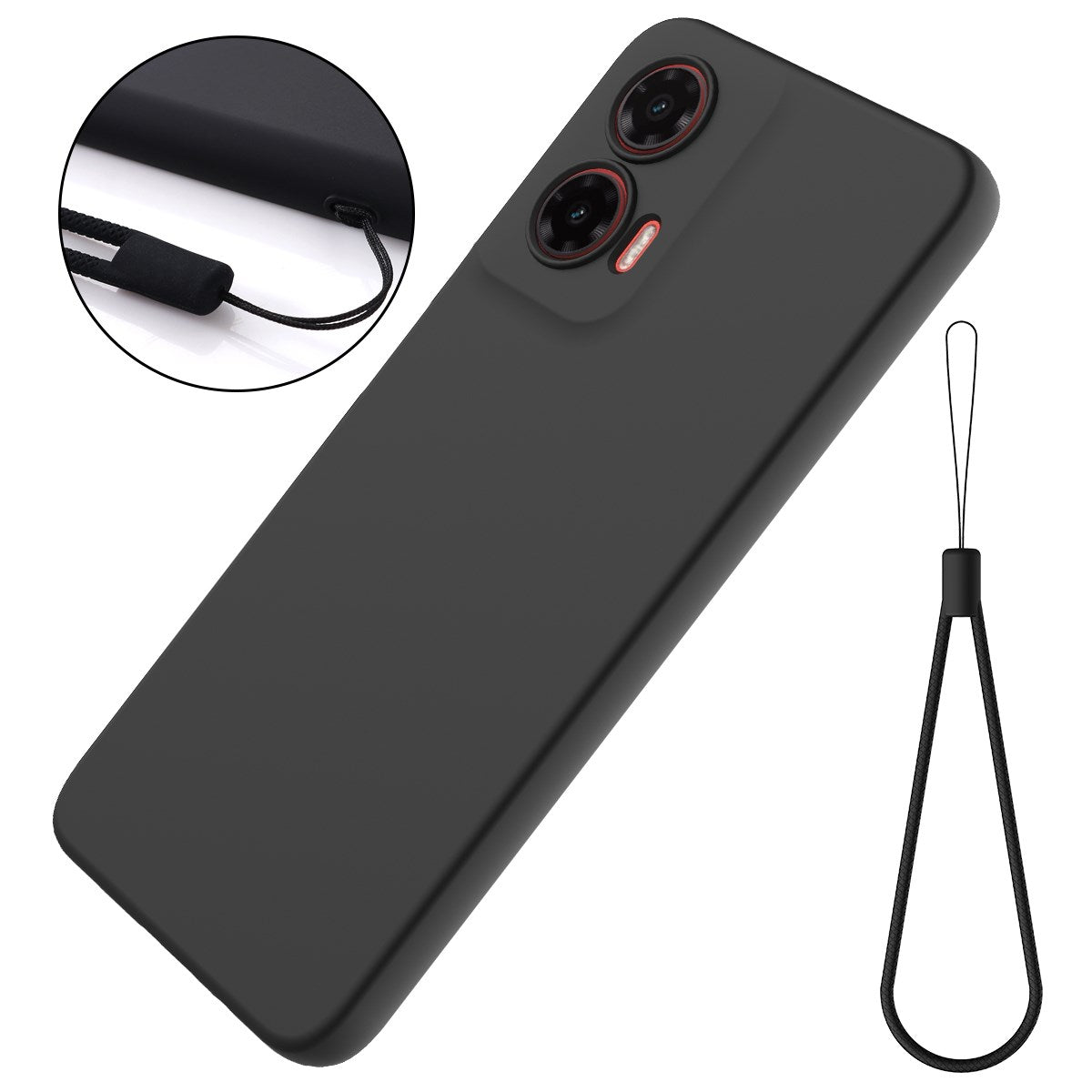 EIDERWOOD Motorola G35 5G Silikone cover m. Strop - Sort