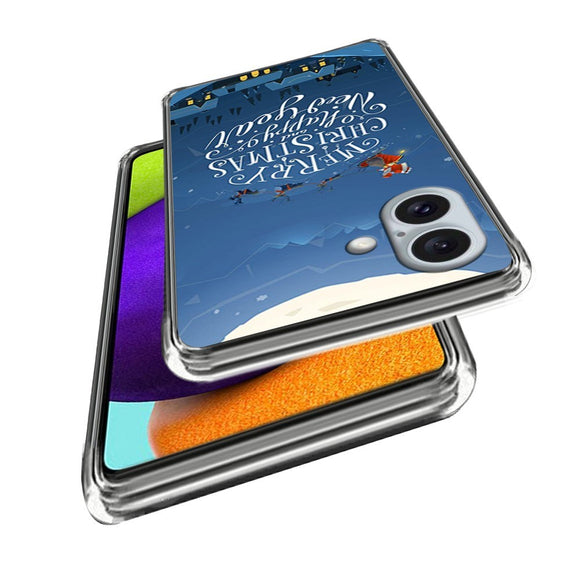 iPhone 16 Julecover i Fleksibelt Plast - Merry Christmas & Happy New Year