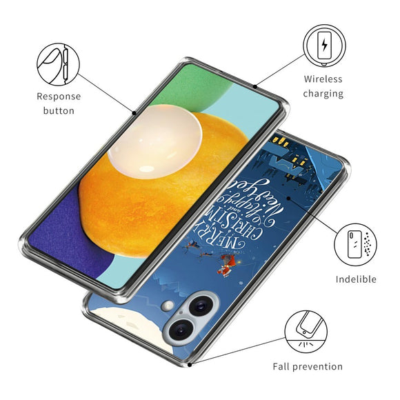 iPhone 16 Julecover i Fleksibelt Plast - Merry Christmas & Happy New Year