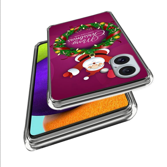 iPhone 16 Julecover i Fleksibelt Plast - Julekrans