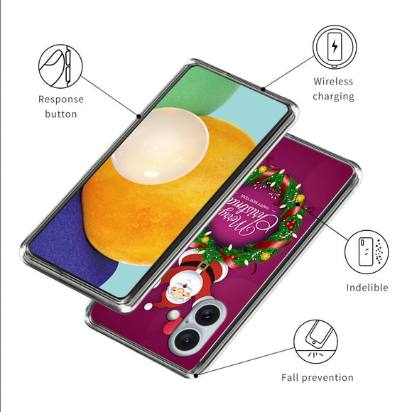 iPhone 16 Julecover i Fleksibelt Plast - Julekrans