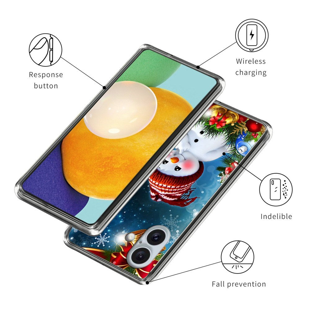 iPhone 16 Julecover i Fleksibelt Plast - Lille Snemand