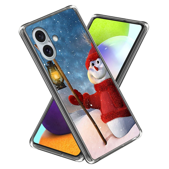 iPhone 16 Julecover i Fleksibelt Plast - Snemand