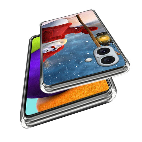 iPhone 16 Julecover i Fleksibelt Plast - Snemand