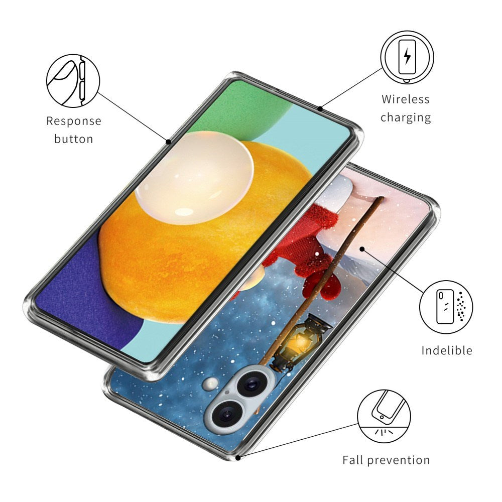 iPhone 16 Julecover i Fleksibelt Plast - Snemand