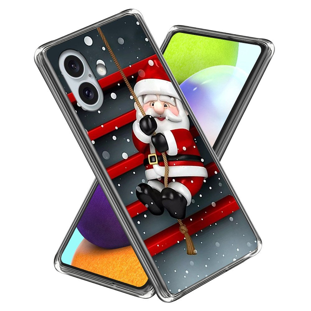 iPhone 16 Julecover i Fleksibelt Plast - Julemand