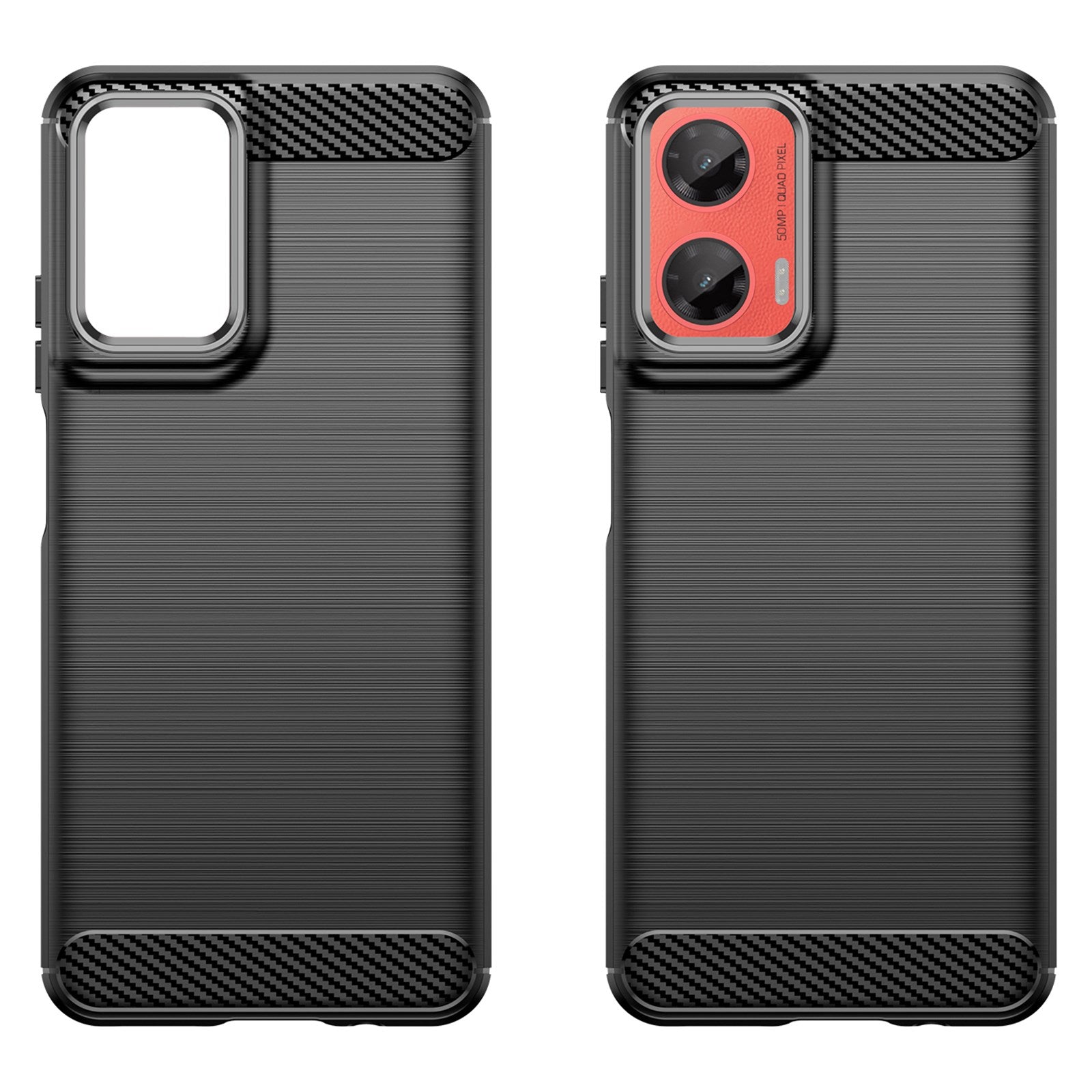 EIDERWOOD Motorola Moto G35 5G Cover Carbon Fiber Texture - Sort
