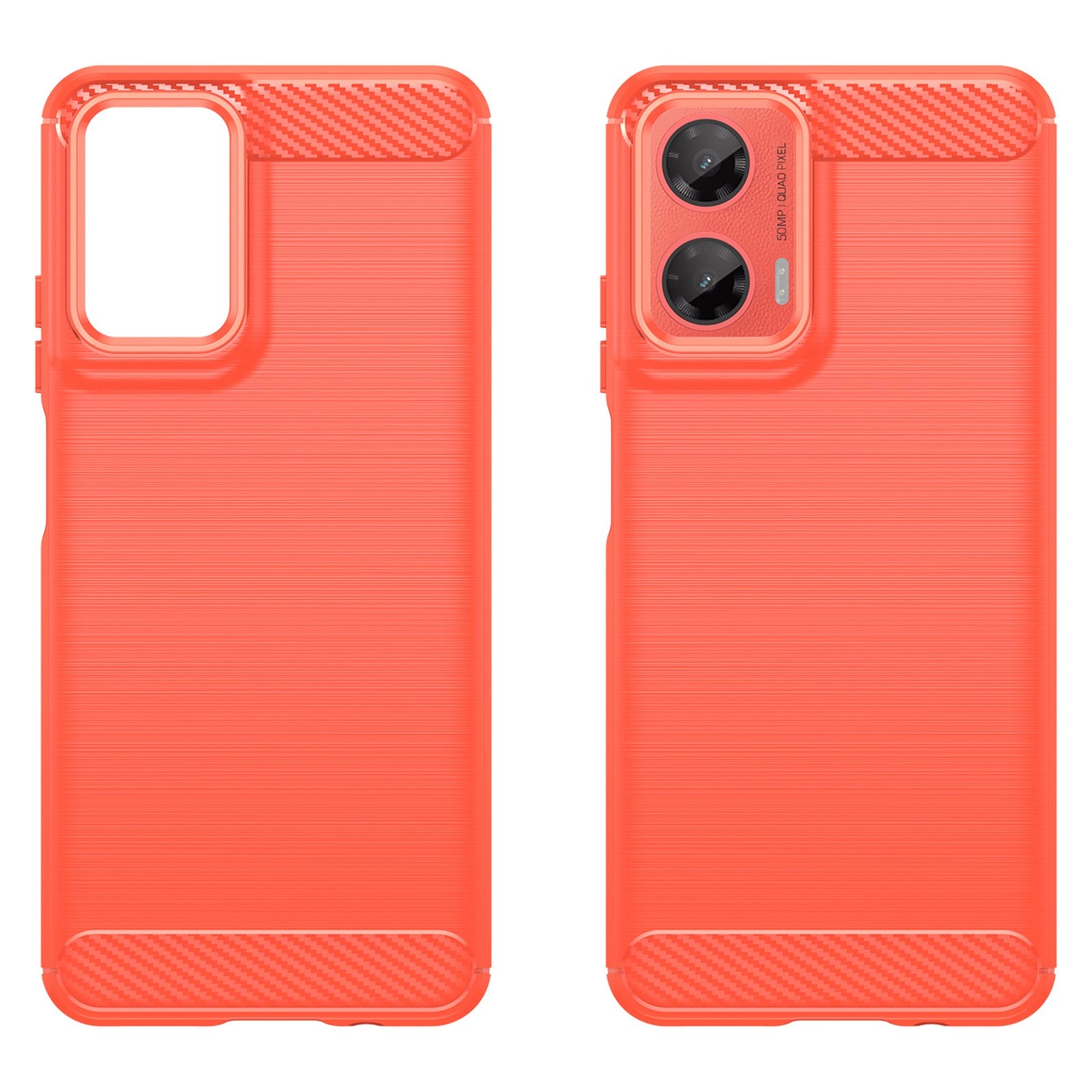 EIDERWOOD Motorola Moto G35 5G Cover Carbon Fiber Texture - Rød