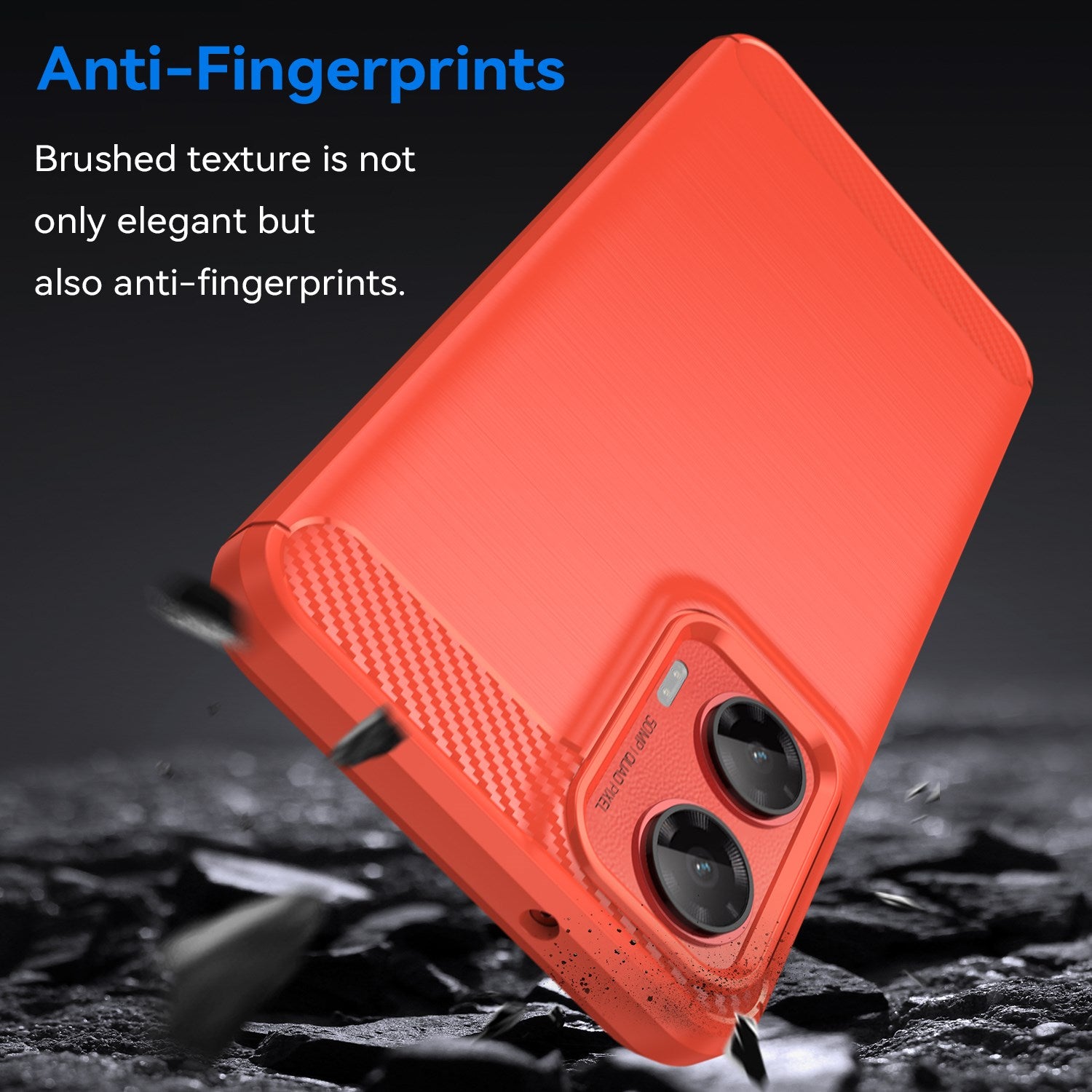 EIDERWOOD Motorola Moto G35 5G Cover Carbon Fiber Texture - Rød