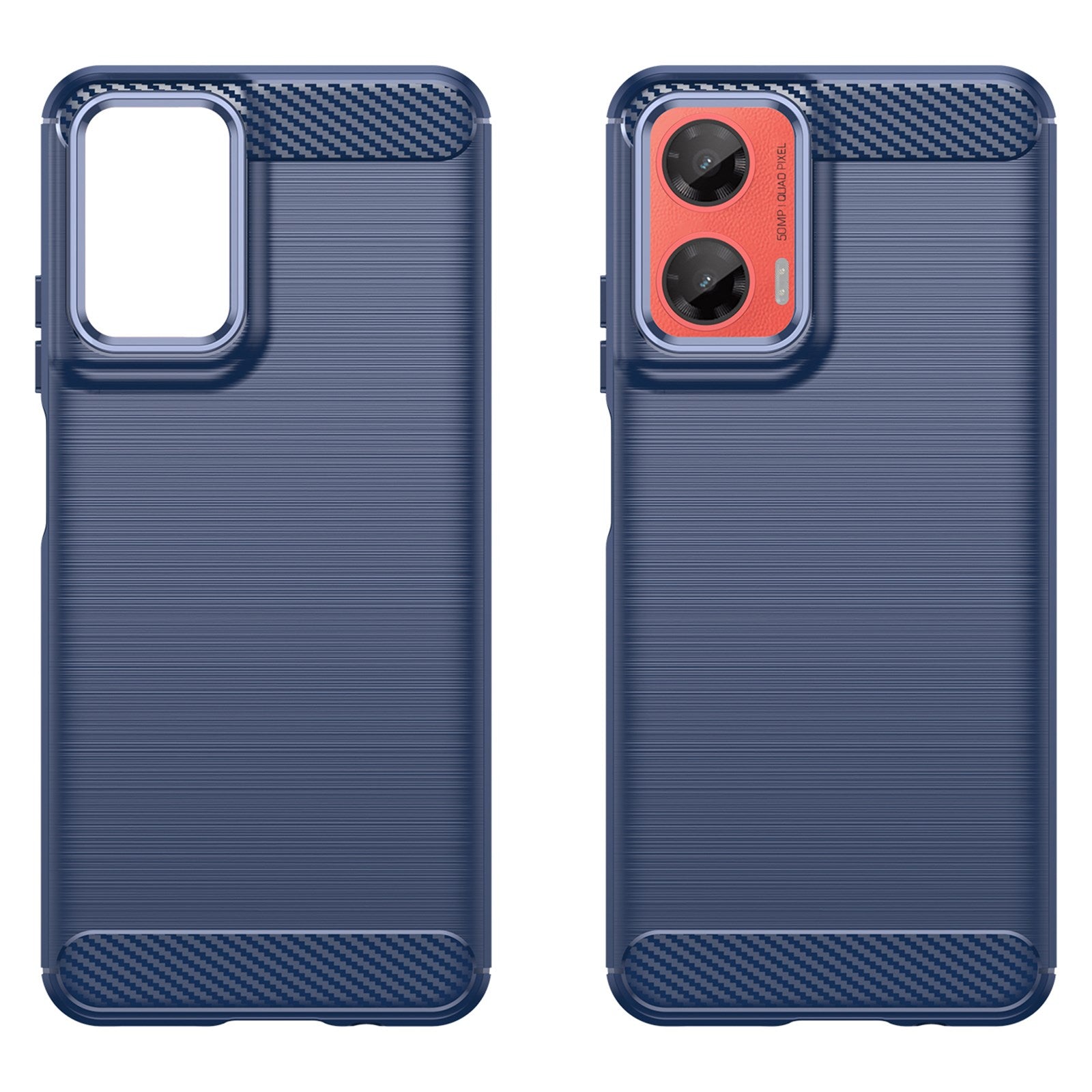 EIDERWOOD Motorola Moto G35 5G Cover Carbon Fiber Texture - Blå