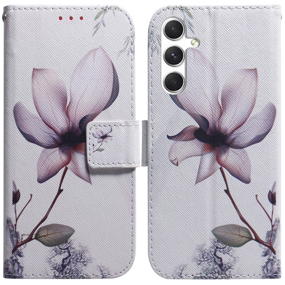 EIDERWOOD Samsung Galaxy S25 Kunstlæder Flip Cover m. Motiv - Blomst